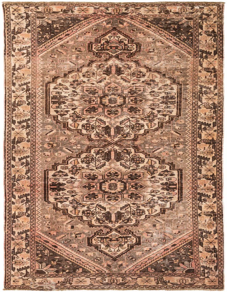 Detail image of 5' x 9' 10 Hand Knotted Ultra Vintage Persian Wool Rug
