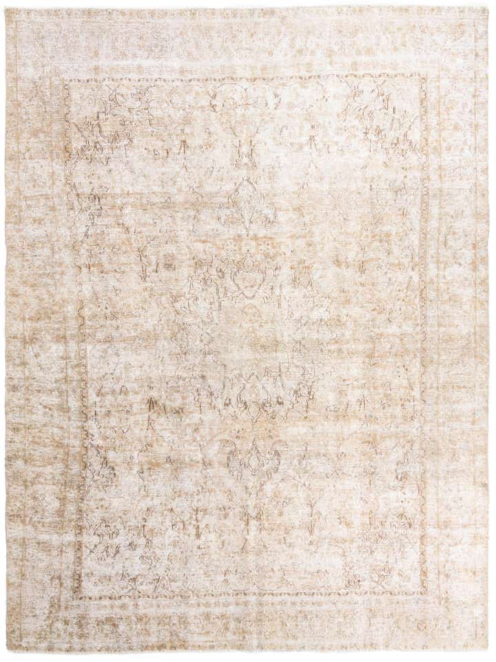 8' 7 x 12' Hand Knotted Ultra Vintage Persian Wool Rug