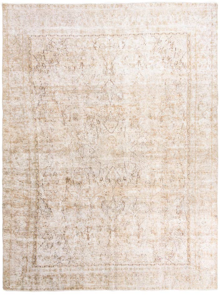 Detail image of 8' 7 x 12' Hand Knotted Ultra Vintage Persian Wool Rug