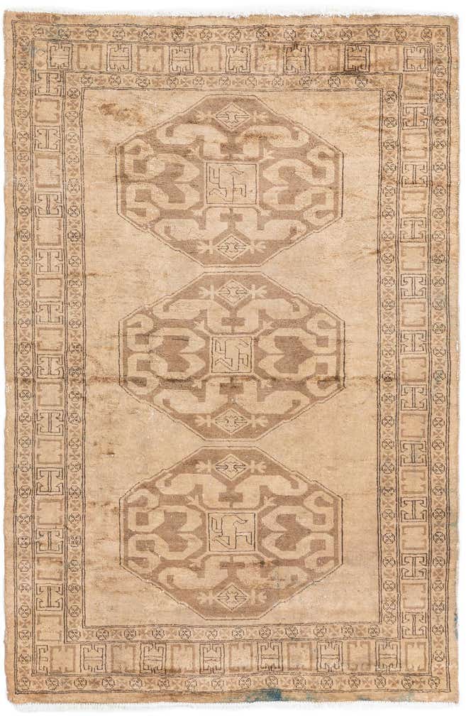 120cm x 185cm Handgeknüpft Ultra Vintage Persisch Wolle Teppich