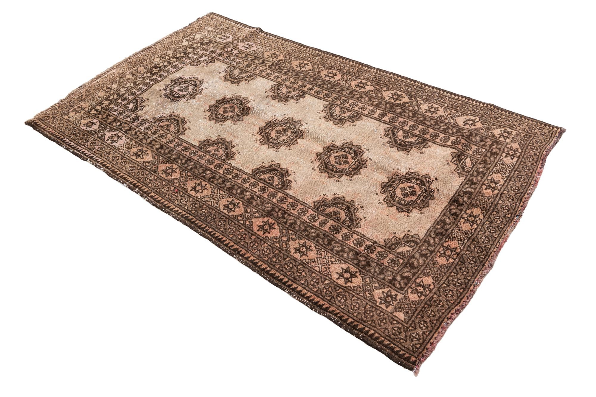 3' 5 x 5' 9 Hand Knotted Ultra Vintage Persian Wool Rug