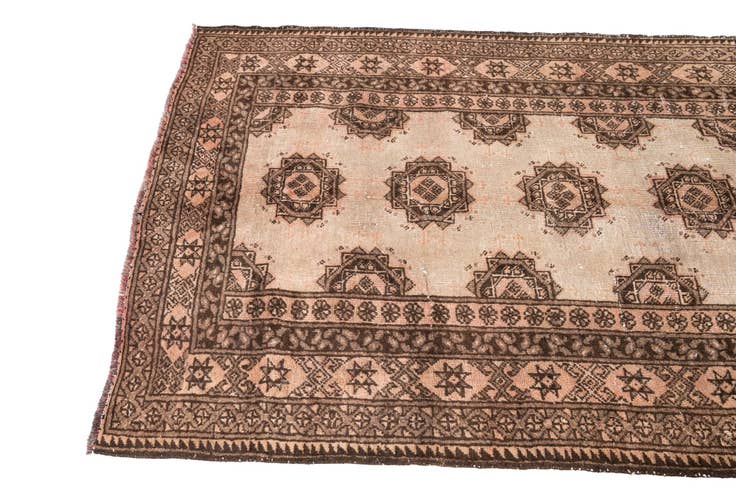 Detailansicht von 105cm x 175cm Handgeknüpft Ultra Vintage Persisch Wolle Teppich