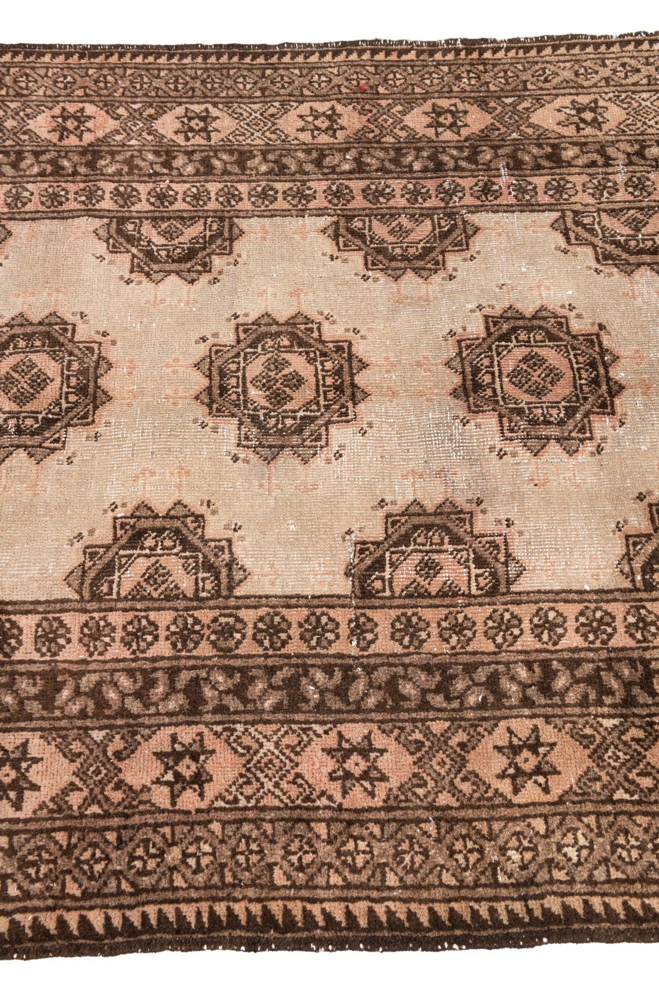 3' 5 x 5' 9 Hand Knotted Ultra Vintage Persian Wool Rug