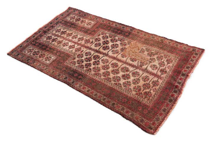 2' 7 x 4' 5 Hand Knotted Ultra Vintage Persian Wool Rug