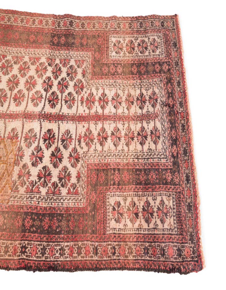 Detail image of 2' 7 x 4' 5  Hand Knotted Ultra Vintage Persian Wool Rug