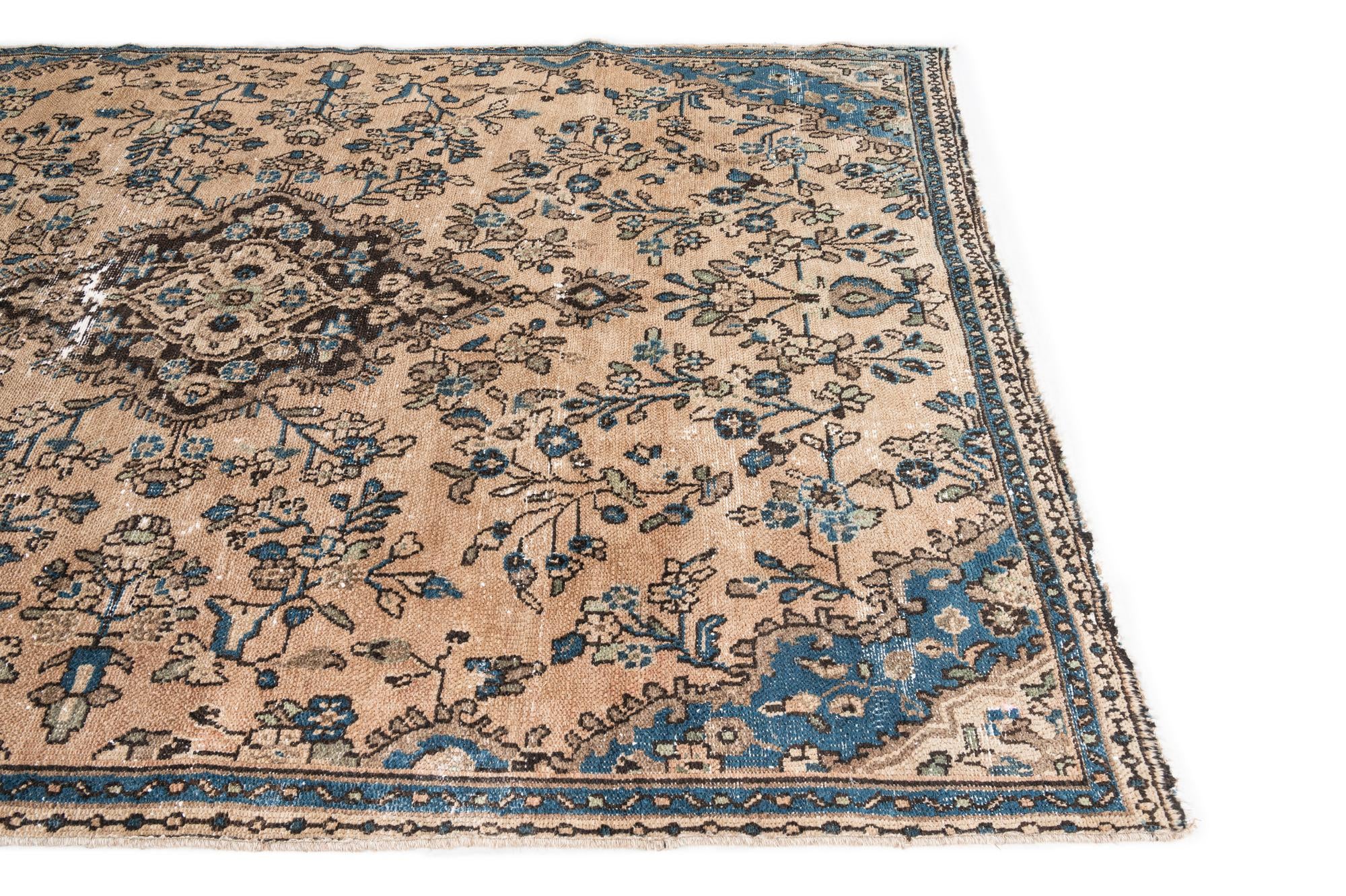 5' 7 x 8' 2 Hand Knotted Ultra Vintage Persian Wool Rug