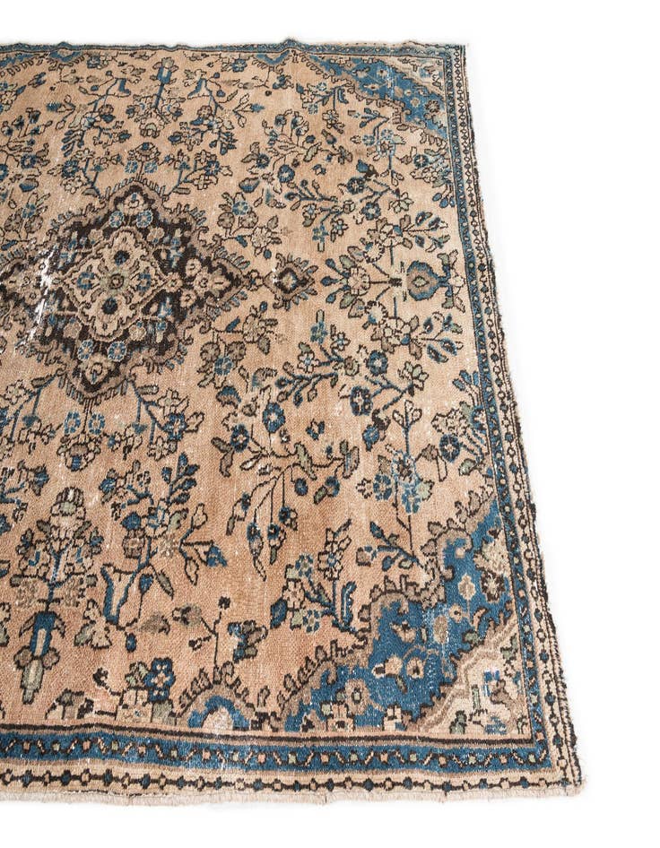 Detail image of 5' 7 x 8' 2  Hand Knotted Ultra Vintage Persian Wool Rug