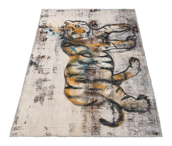 3' 2 x 4' 4 Hand Knotted Ultra Vintage Persian Wool Rug