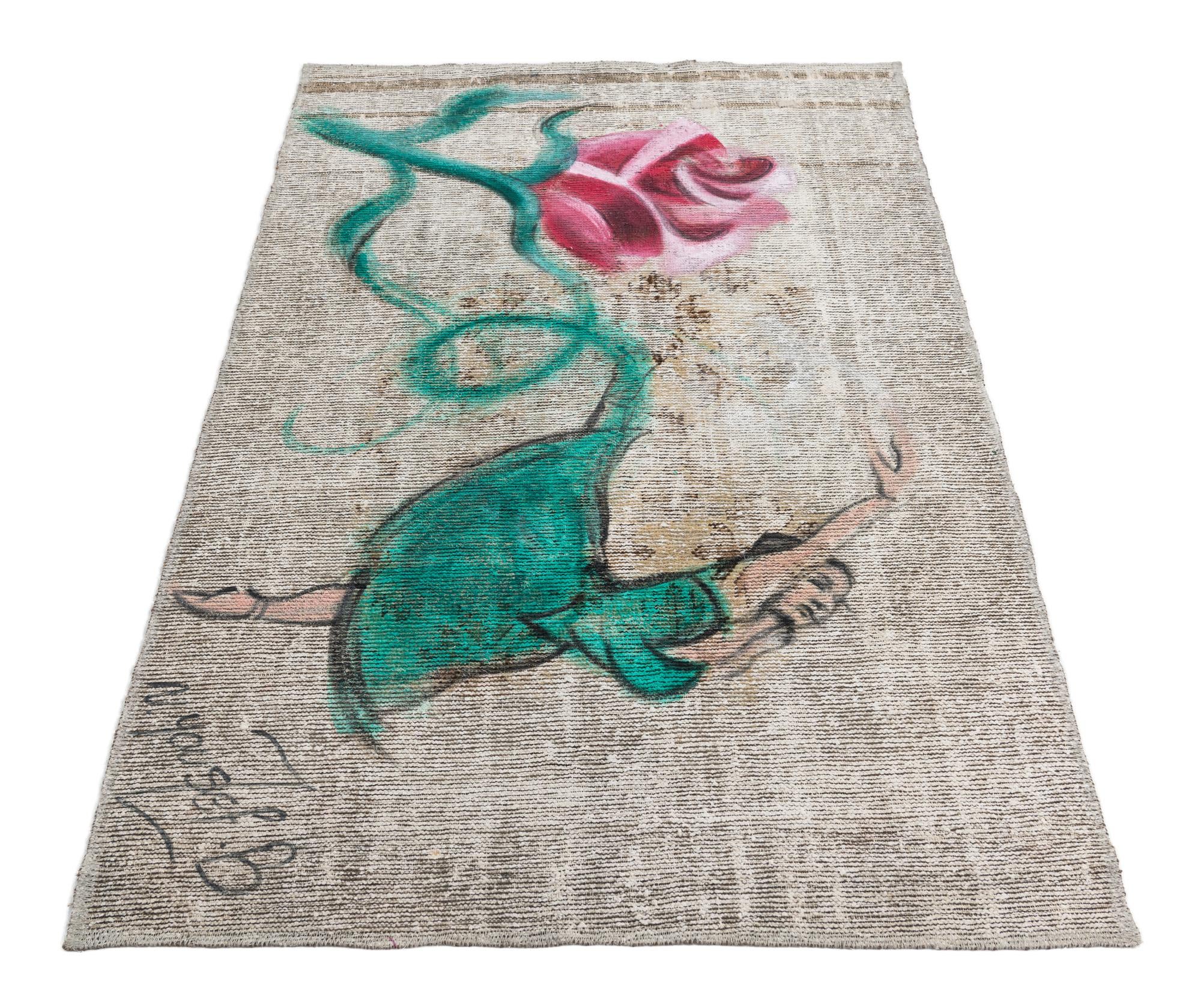 3' 3 x 5' 3 Hand Knotted Ultra Vintage Persian Wool Rug