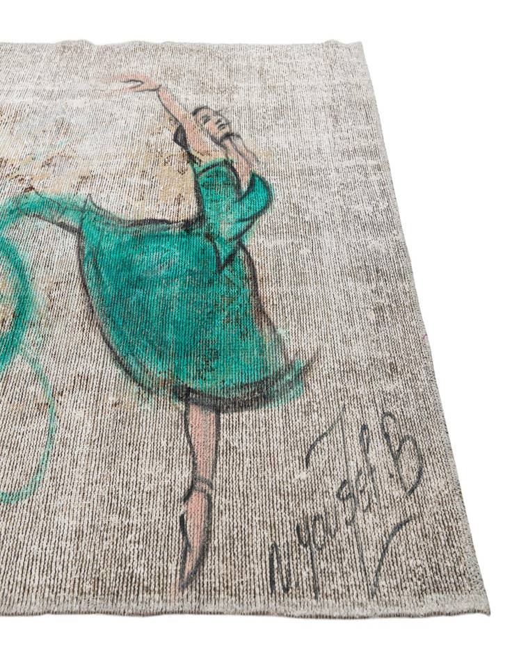 Detail image of 3' 3 x 5' 3  Hand Knotted Ultra Vintage Persian Wool Rug