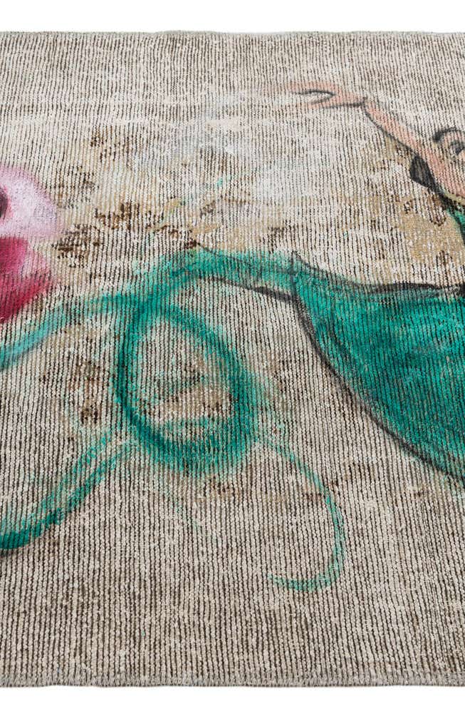 3' 3 x 5' 3 Hand Knotted Ultra Vintage Persian Wool Rug