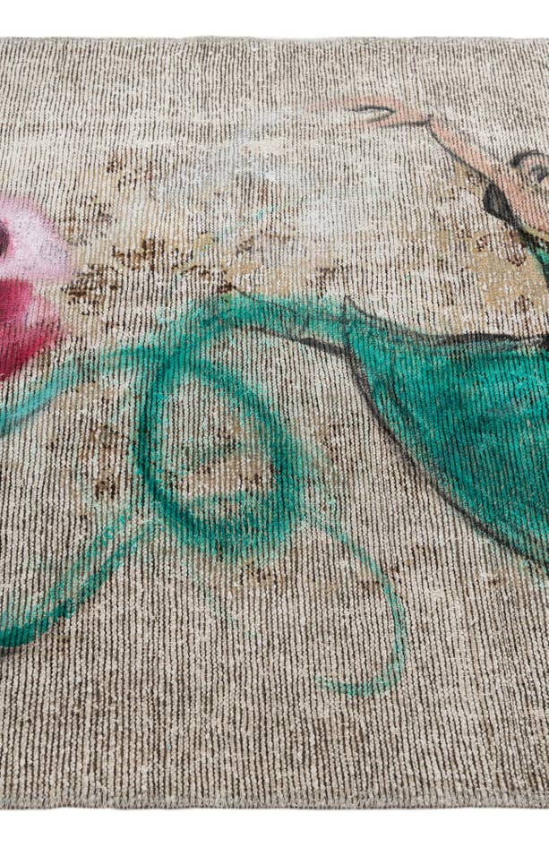 Detail image of 3' 3 x 5' 3 Hand Knotted Ultra Vintage Persian Wool Rug