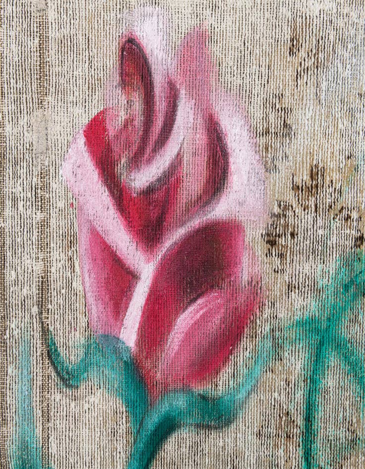 Detail image of 3' 3 x 5' 3  Hand Knotted Ultra Vintage Persian Wool Rug