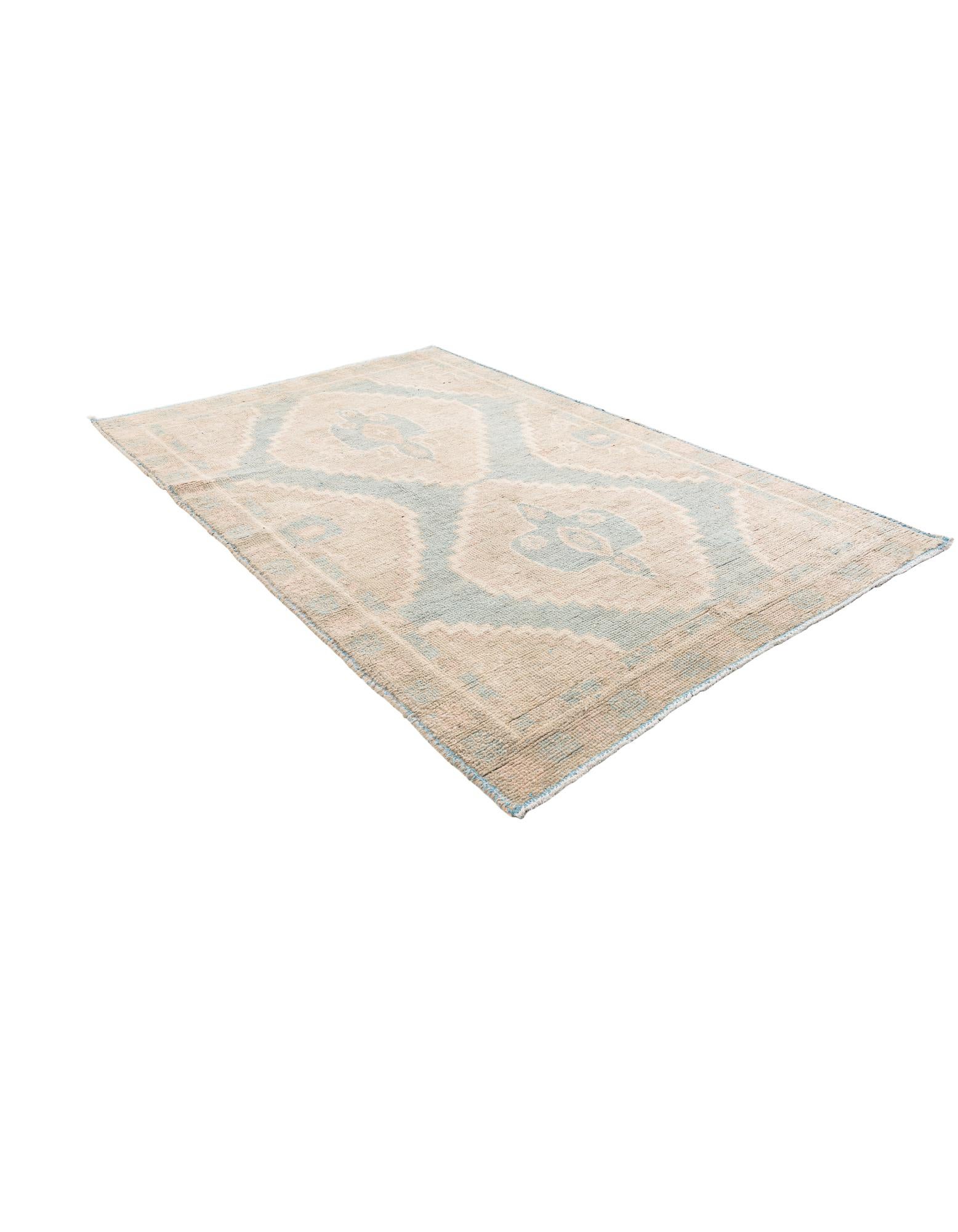 6' 5 x 9' 7 Hand Knotted Ultra Vintage Persian Wool Rug
