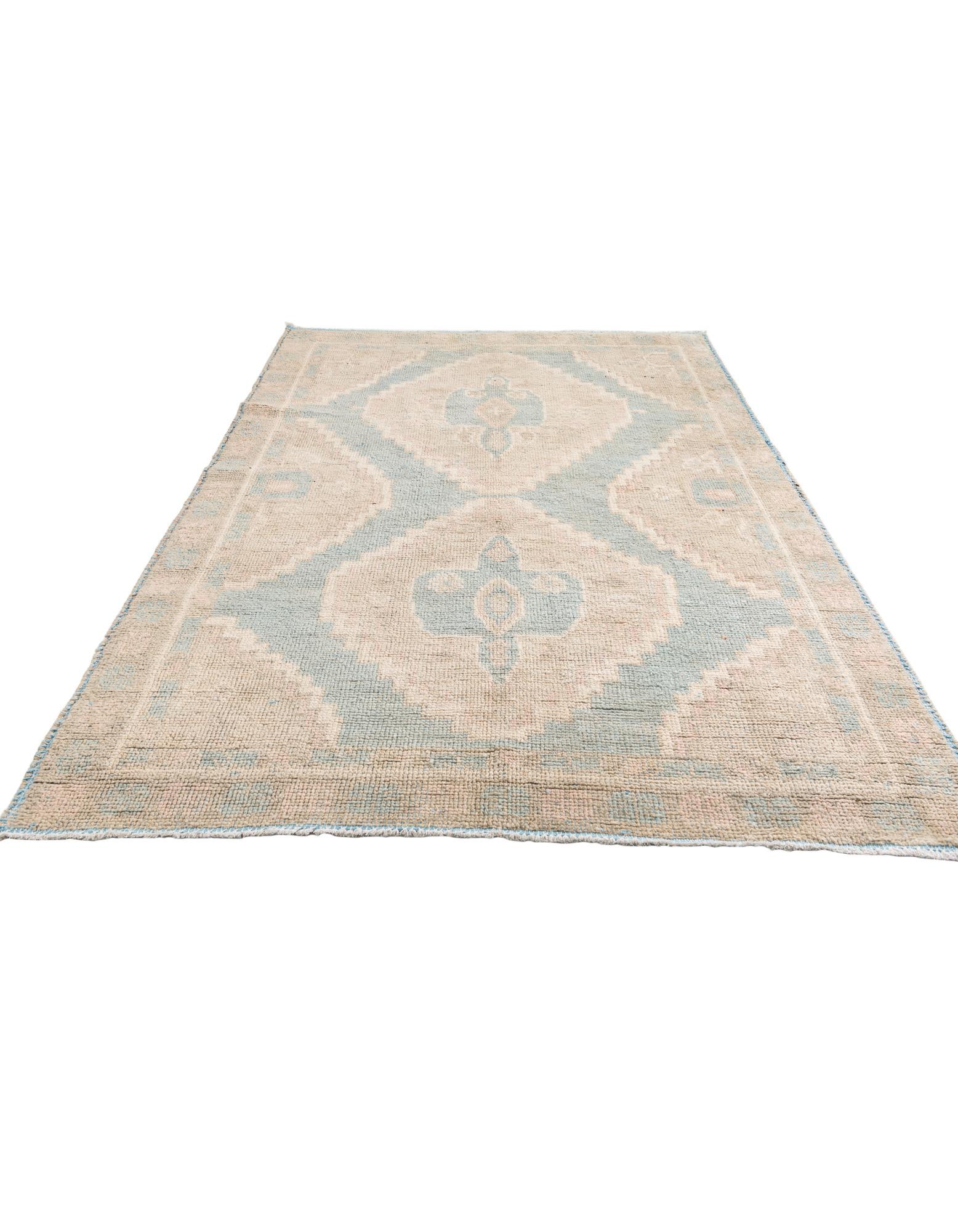 6' 5 x 9' 7 Hand Knotted Ultra Vintage Persian Wool Rug