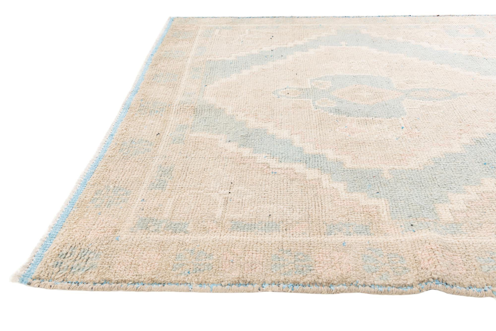 6' 5 x 9' 7 Hand Knotted Ultra Vintage Persian Wool Rug