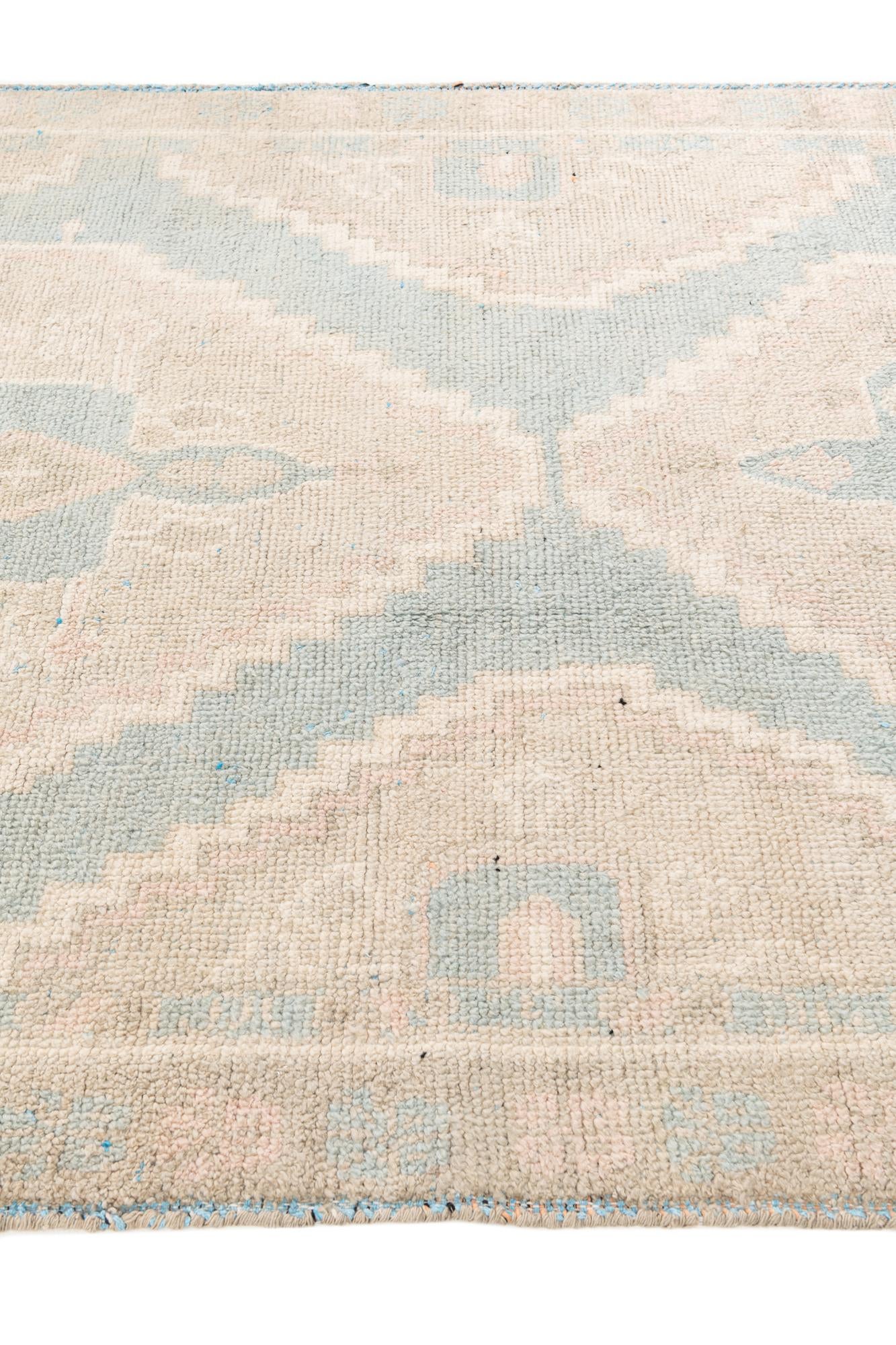 6' 5 x 9' 7 Hand Knotted Ultra Vintage Persian Wool Rug