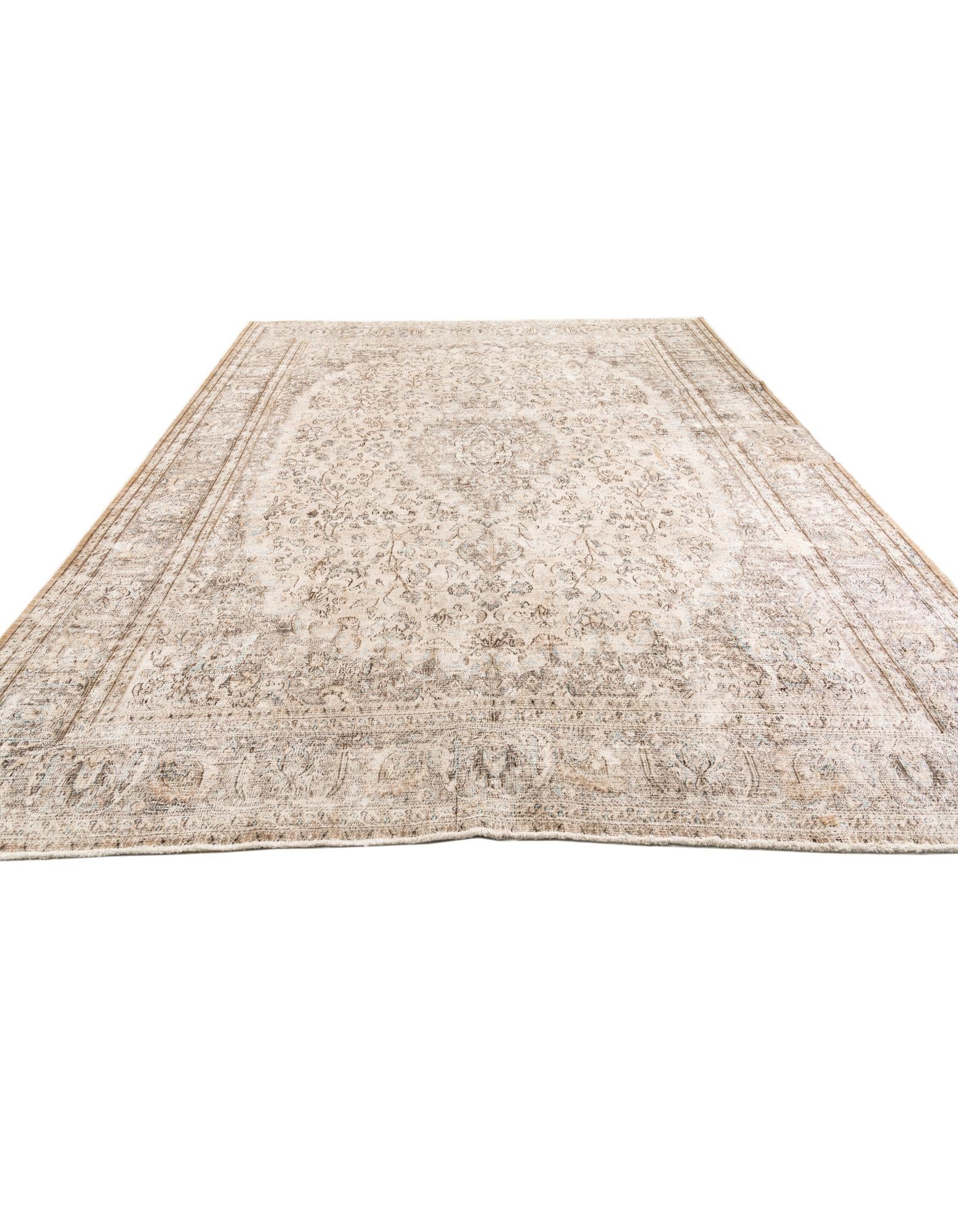 9' 6 x 12' 2 Hand Knotted Ultra Vintage Persian Wool Rug