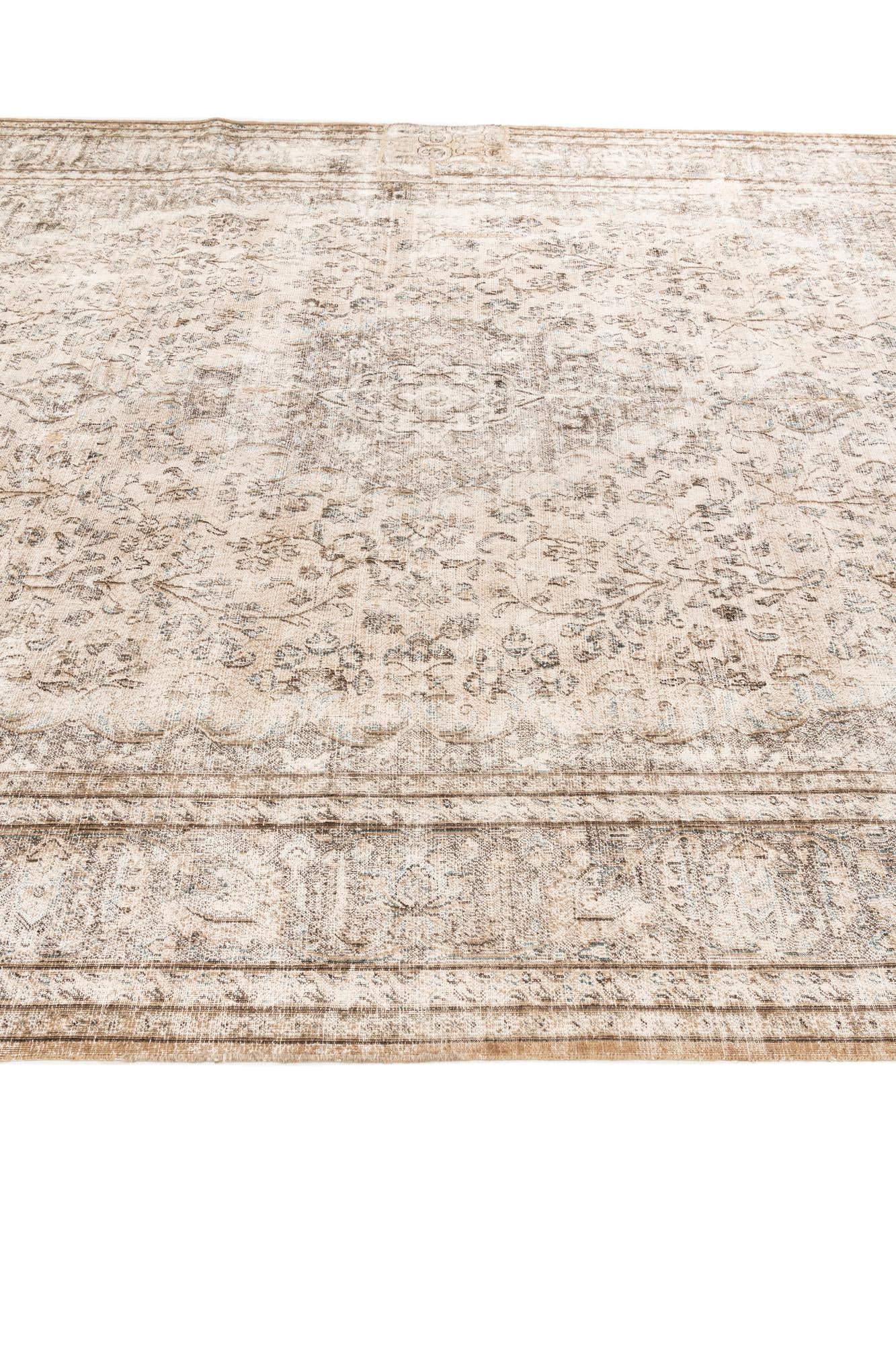 9' 6 x 12' 2 Hand Knotted Ultra Vintage Persian Wool Rug