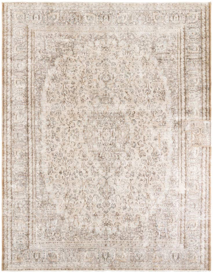 Detail image of 9' 6 x 12' 2 Hand Knotted Ultra Vintage Persian Wool Rug