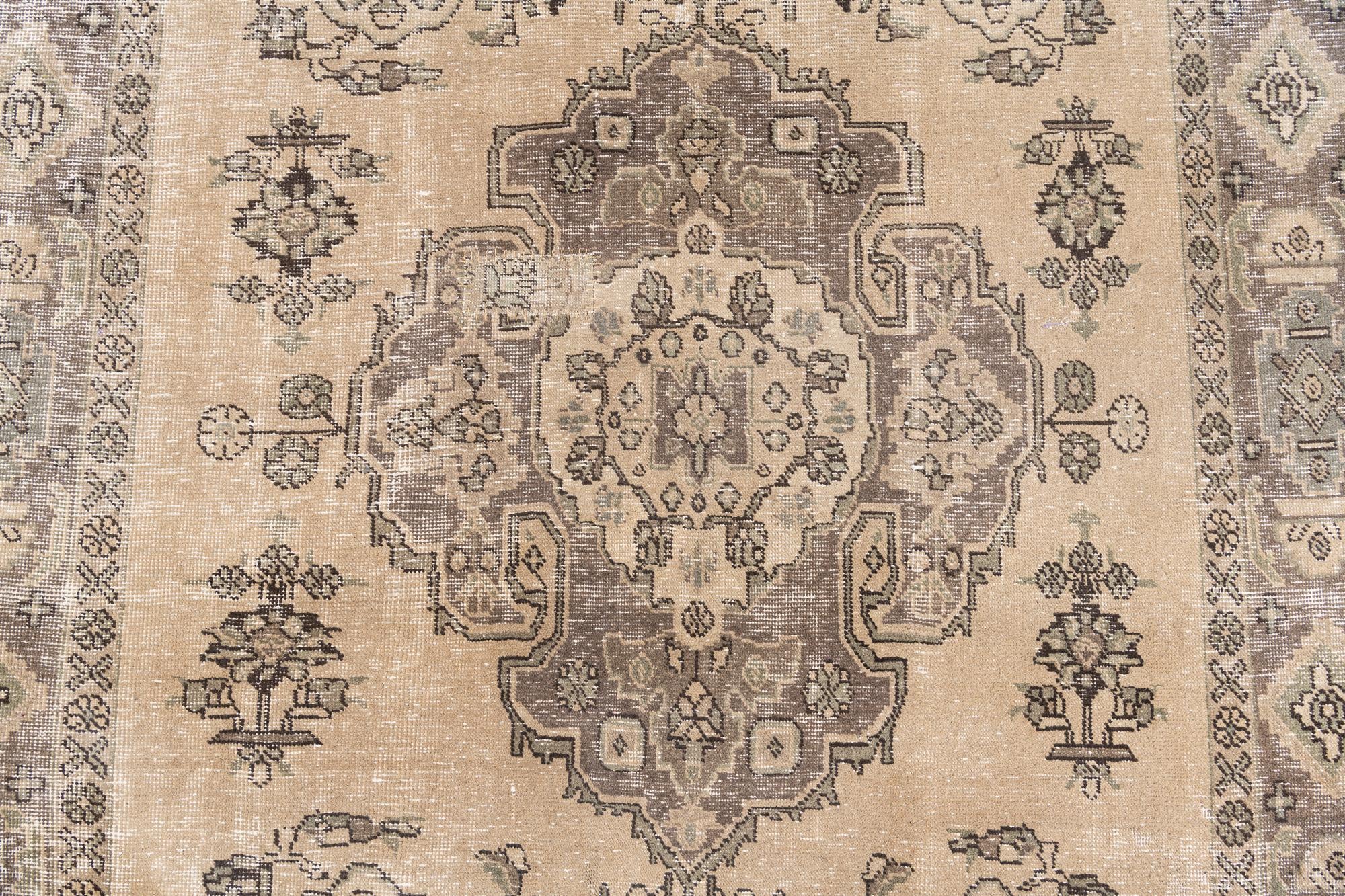6' 5 x 9' 8 Hand Knotted Ultra Vintage Persian Wool Rug