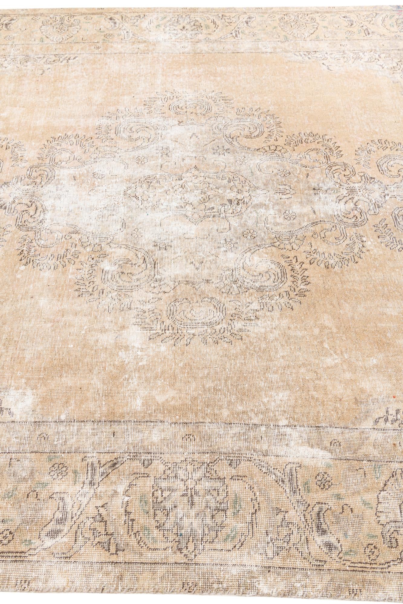 7' 7 x 10' 4 Hand Knotted Ultra Vintage Persian Wool Rug