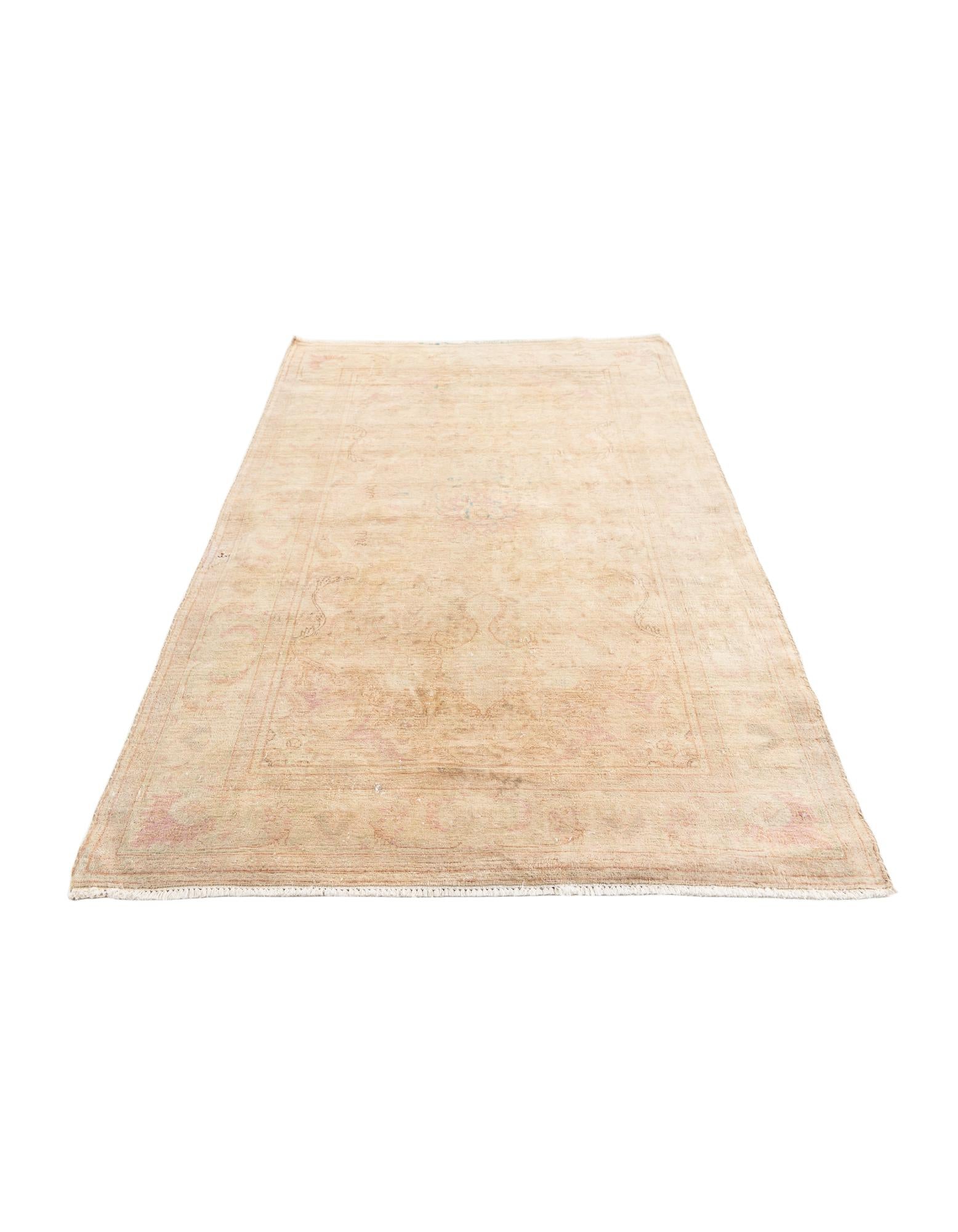 4' x 5' 9 Hand Knotted Ultra Vintage Persian Wool Rug