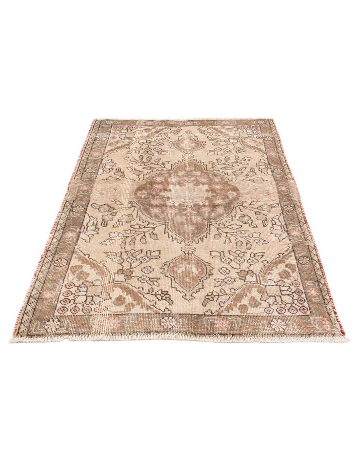 Detail image of 3' 3 x 4' 6 Hand Knotted Ultra Vintage Persian Wool Rug