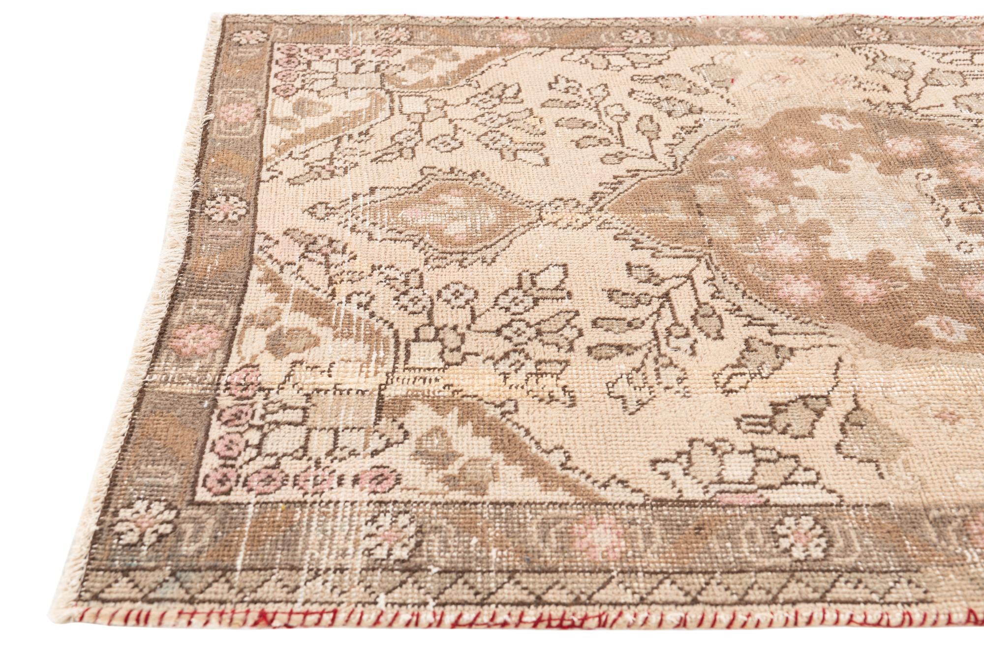 3' 3 x 4' 6 Hand Knotted Ultra Vintage Persian Wool Rug