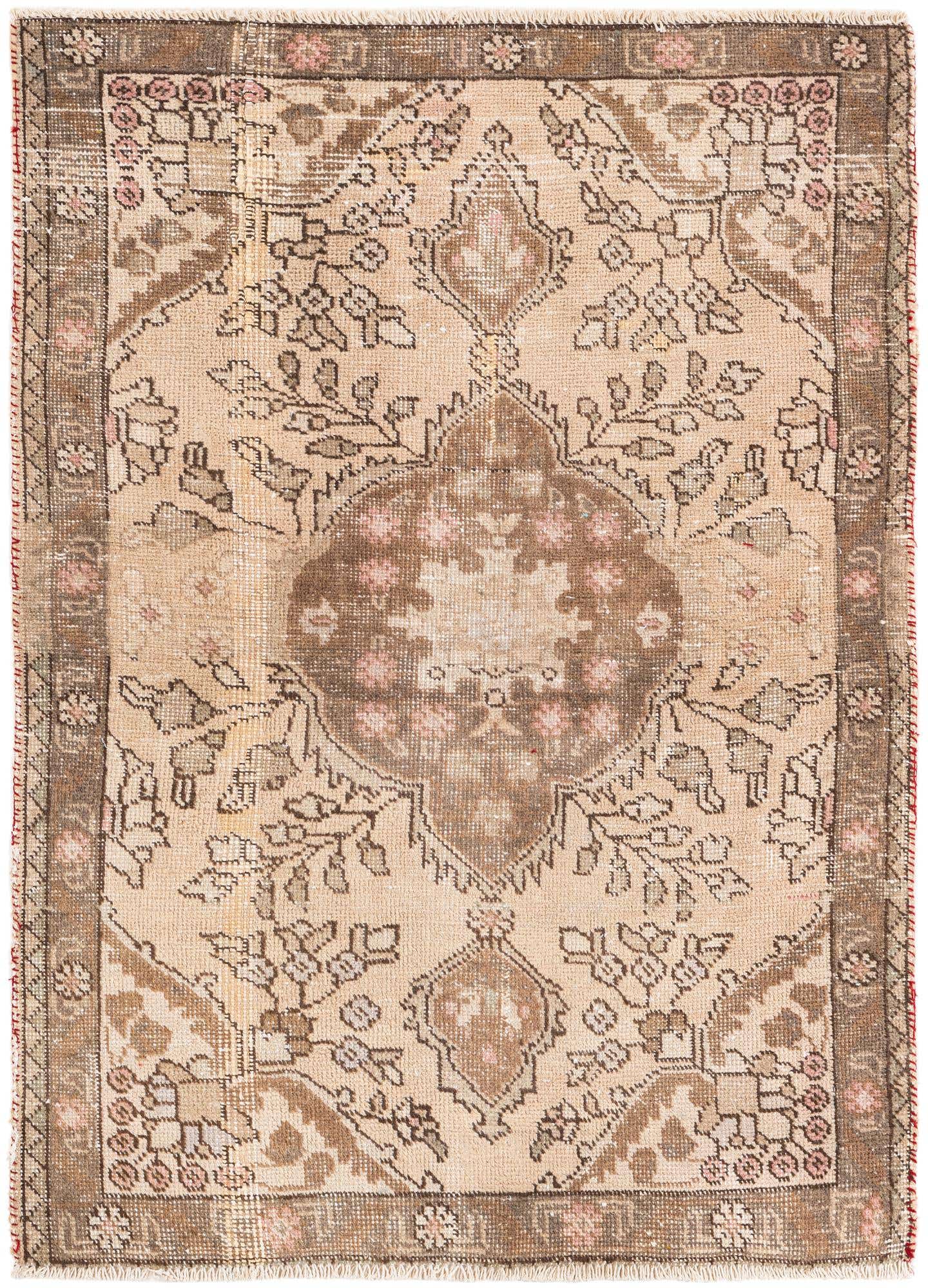 3' 3 x 4' 6 Hand Knotted Ultra Vintage Persian Wool Rug