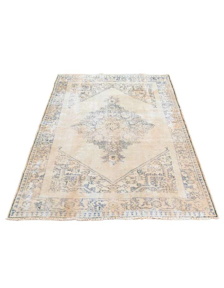 4' x 6' 3 Hand Knotted Ultra Vintage Persian Wool Rug