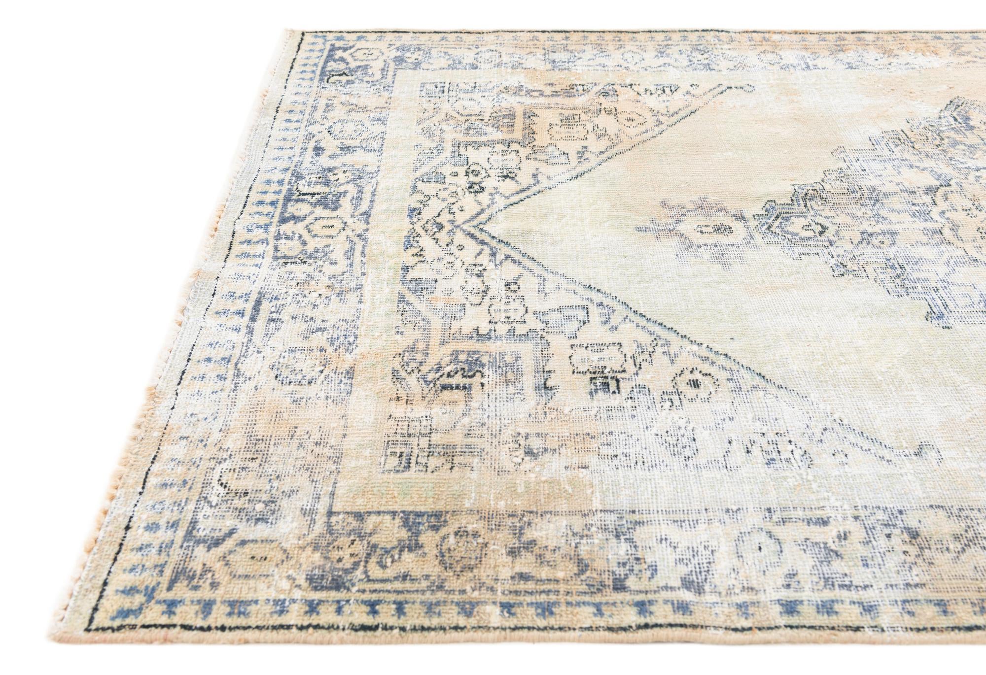4' x 6' 3 Hand Knotted Ultra Vintage Persian Wool Rug