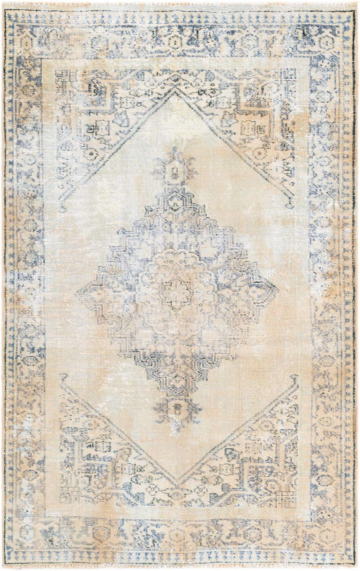 4' x 6' 3 Hand Knotted Ultra Vintage Persian Wool Rug