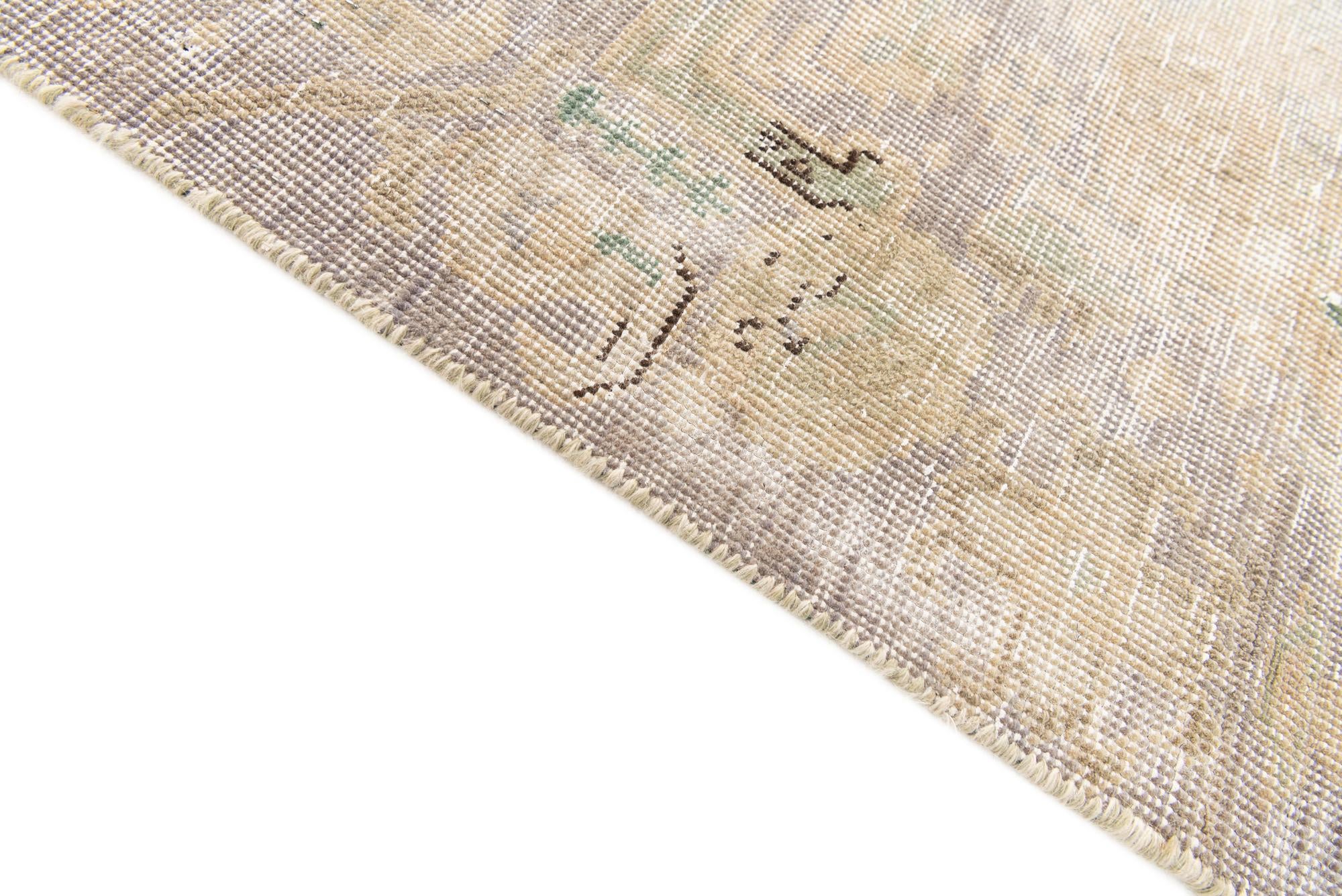 2' 10 x 4' 6 Hand Knotted Ultra Vintage Persian Wool Rug