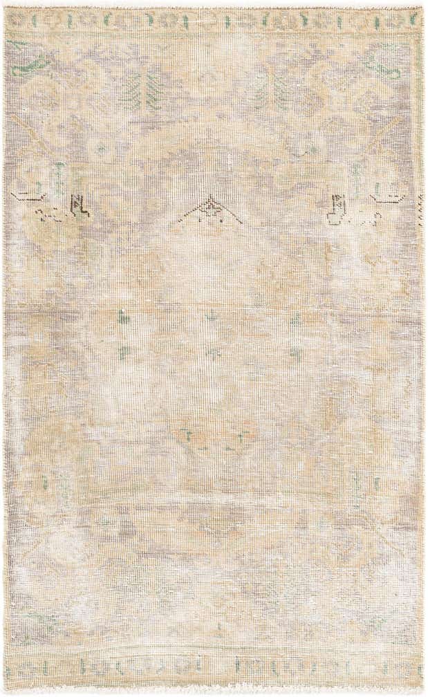 2' 10 x 4' 6 Hand Knotted Ultra Vintage Persian Wool Rug