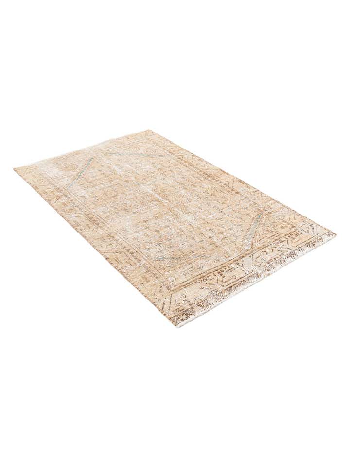 3' x 4' 9 Hand Knotted Ultra Vintage Persian Wool Rug