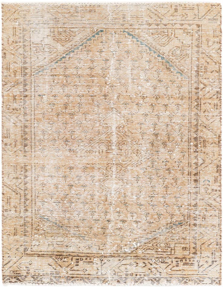 Detail image of 3' x 4' 9 Hand Knotted Ultra Vintage Persian Wool Rug