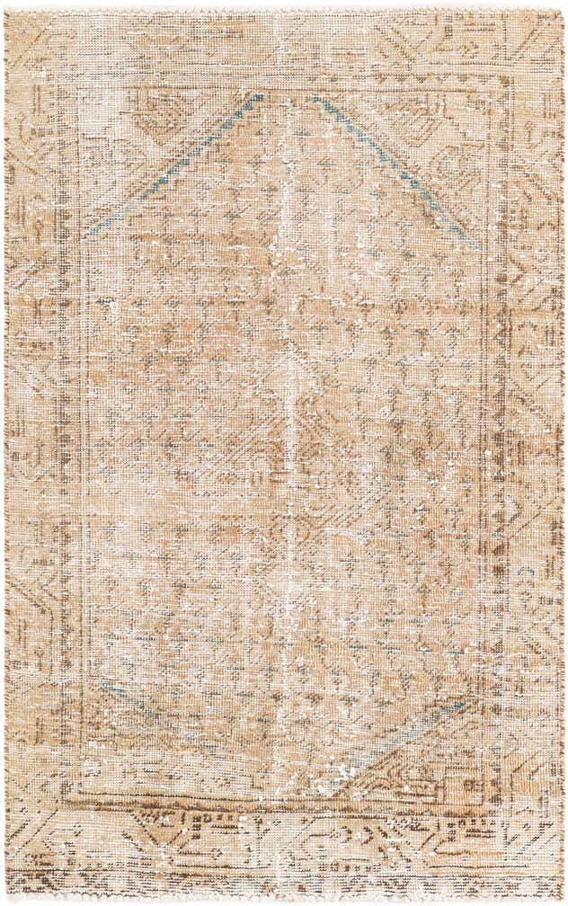 3' x 4' 9 Hand Knotted Ultra Vintage Persian Wool Rug