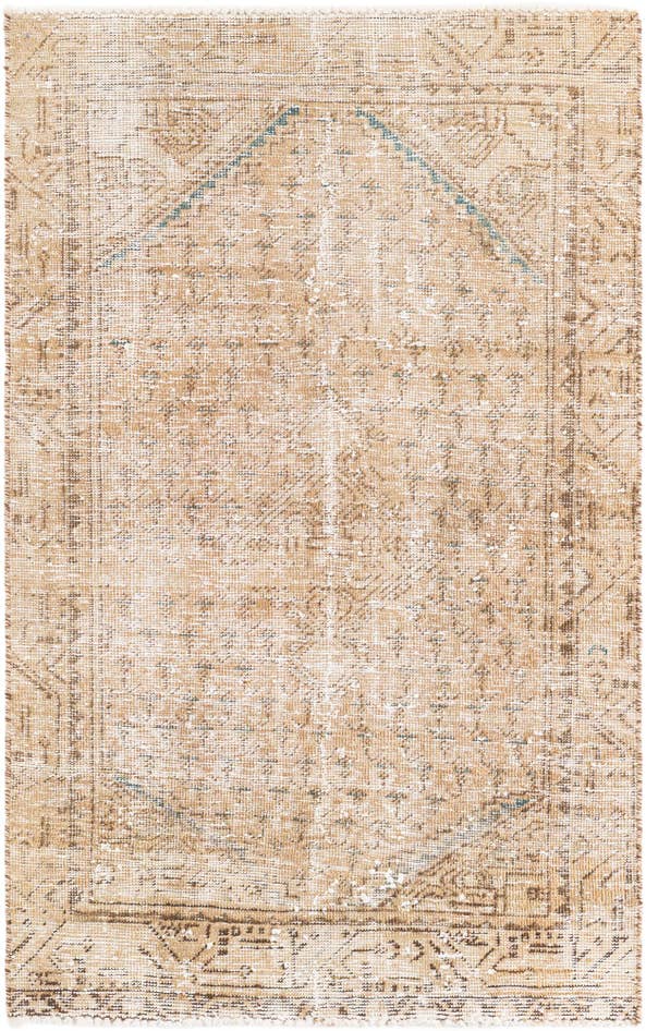 Detail image of 3' x 4' 9 Hand Knotted Ultra Vintage Persian Wool Rug