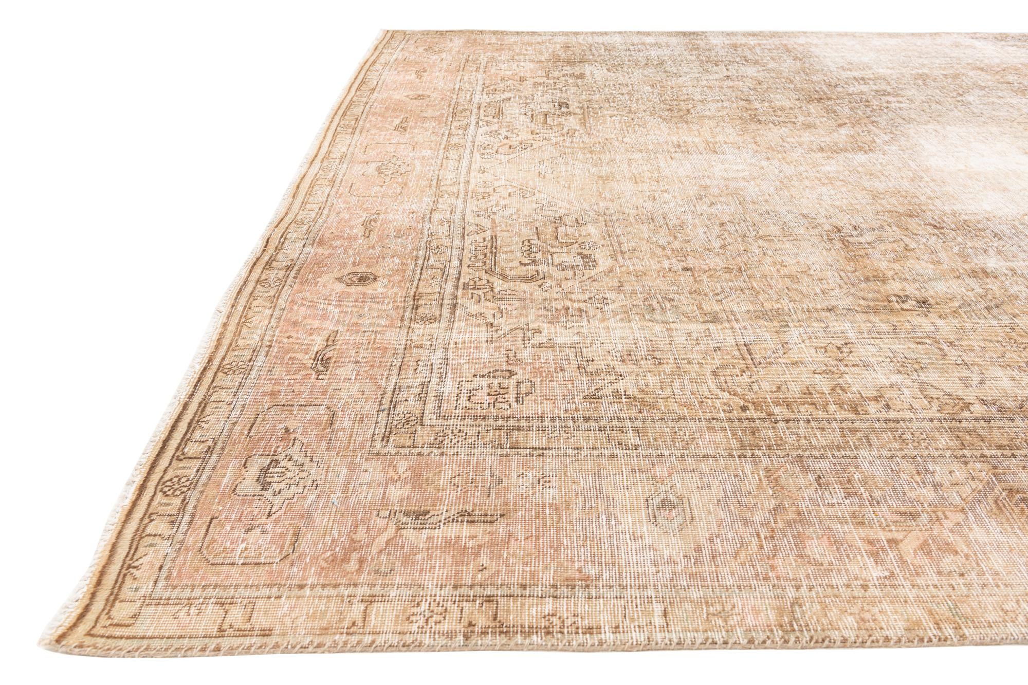 9' 9 x 12' 10 Hand Knotted Ultra Vintage Persian Wool Rug