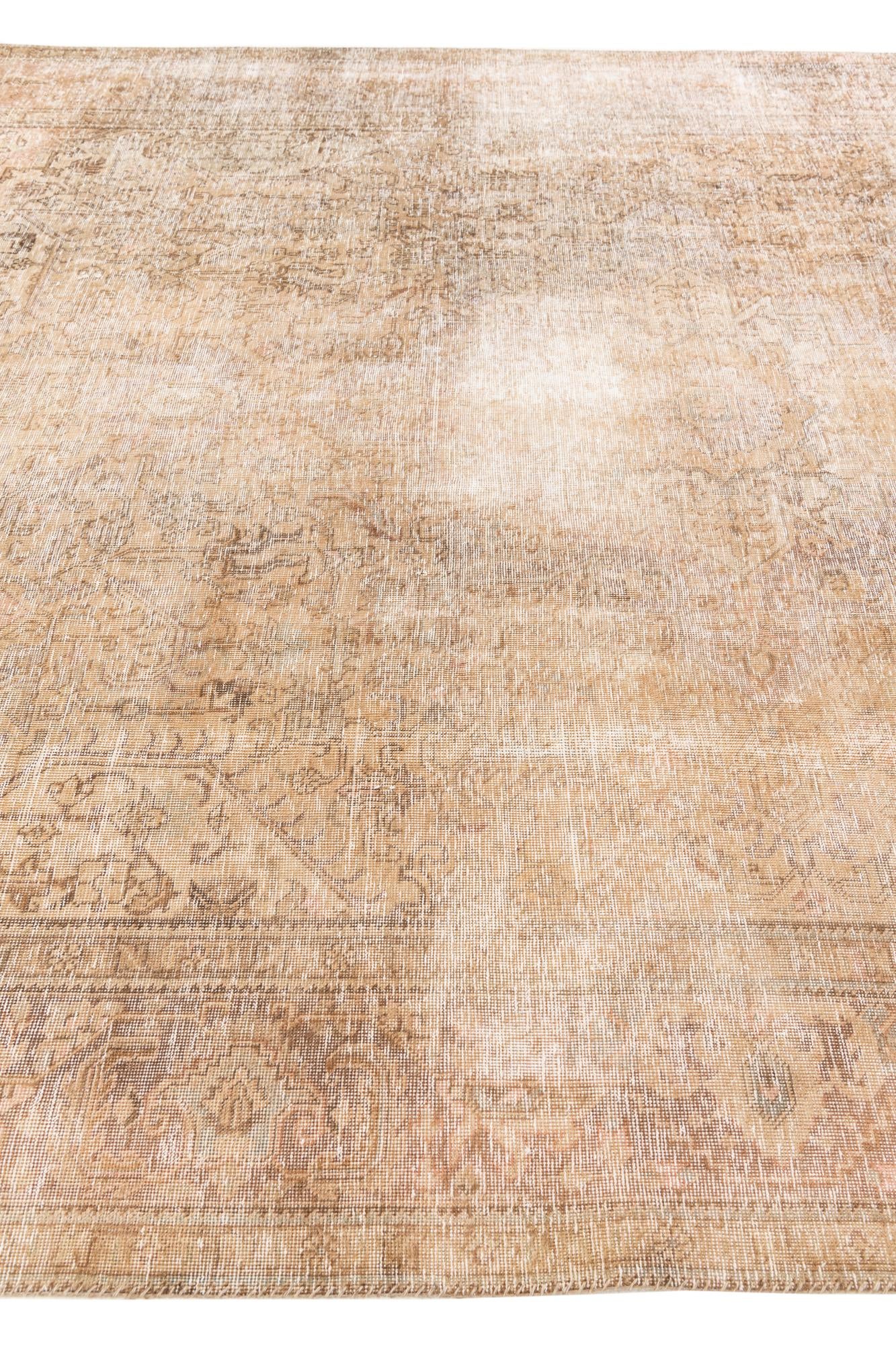 9' 9 x 12' 10 Hand Knotted Ultra Vintage Persian Wool Rug
