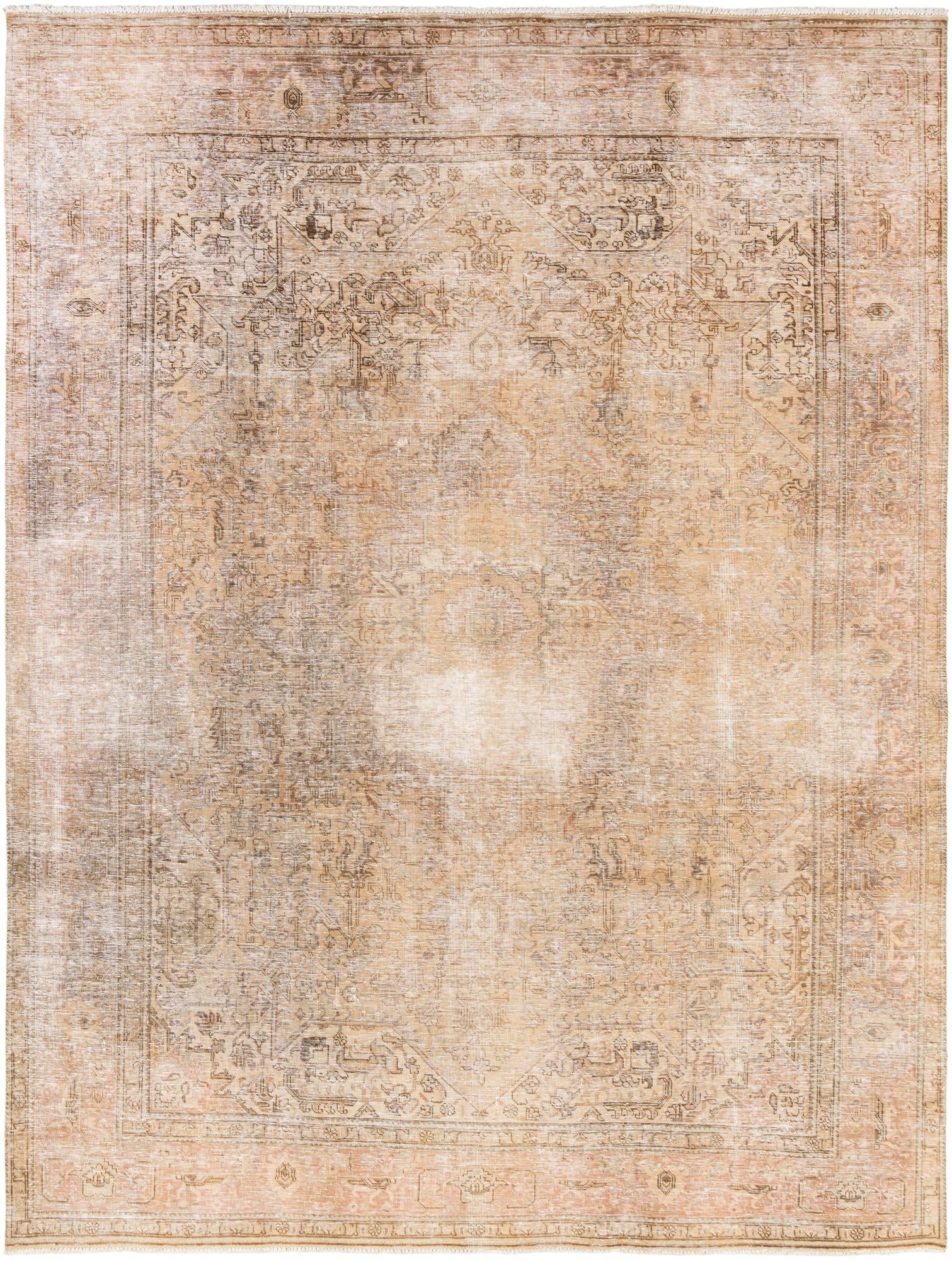 9' 9 x 12' 10 Hand Knotted Ultra Vintage Persian Wool Rug