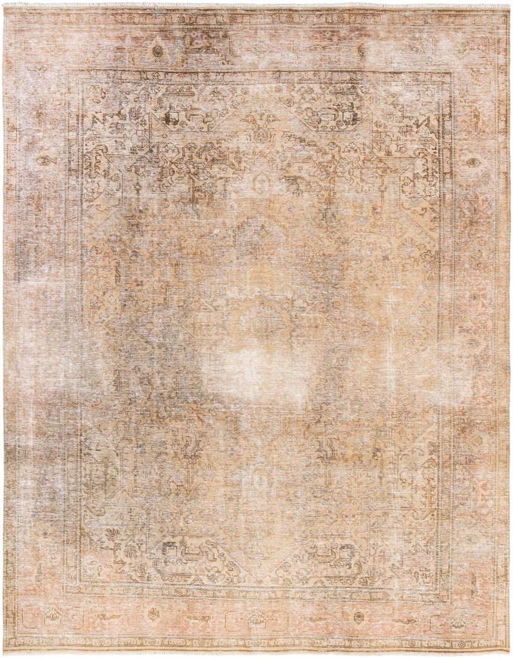 Detail image of 9' 9 x 12' 10 Hand Knotted Ultra Vintage Persian Wool Rug