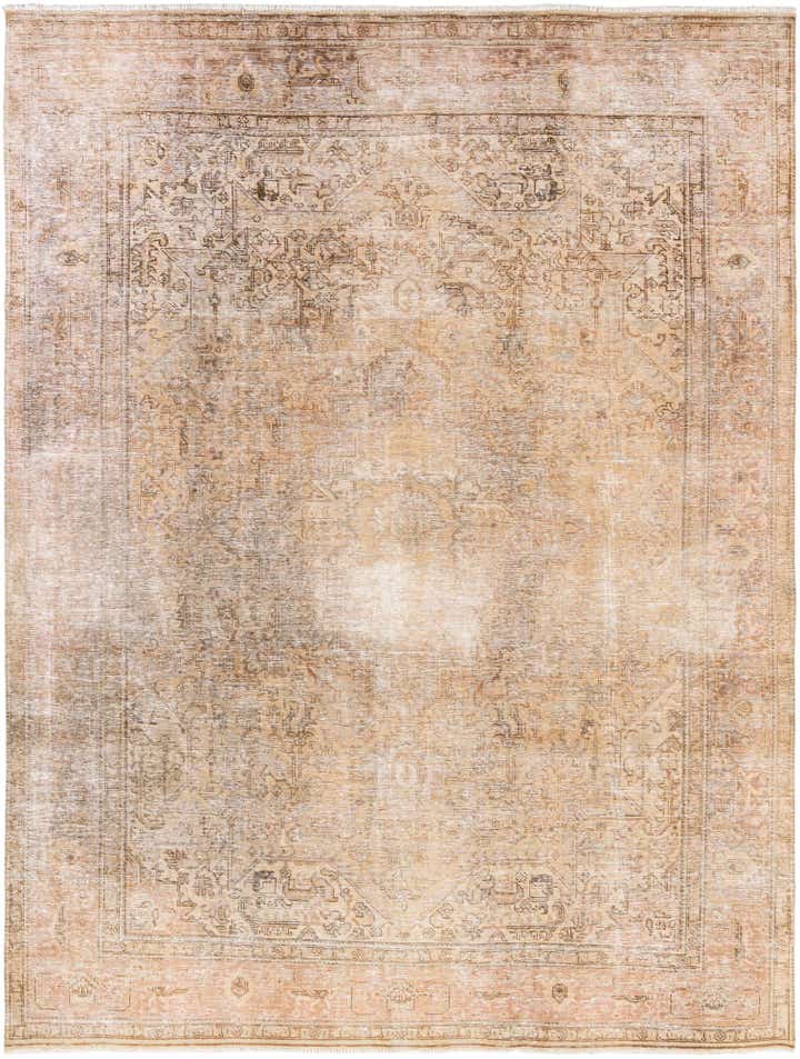 9' 9 x 12' 10 Hand Knotted Ultra Vintage Persian Wool Rug