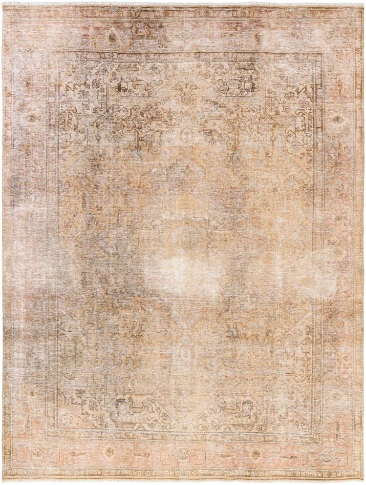 Detail image of 9' 9 x 12' 10 Hand Knotted Ultra Vintage Persian Wool Rug