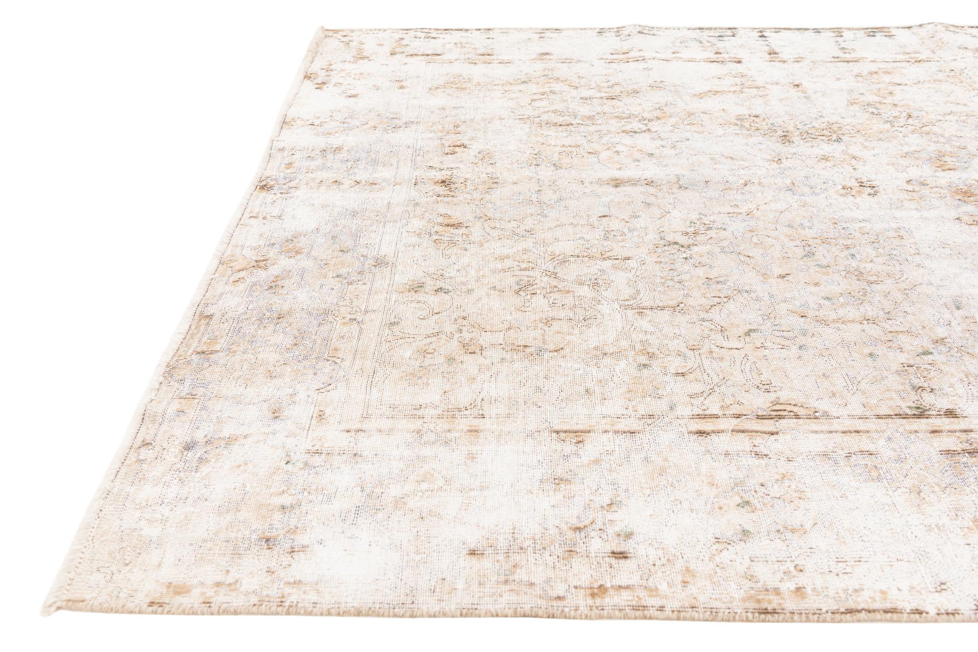 4' 10 x 8' Hand Knotted Ultra Vintage Persian Wool Rug
