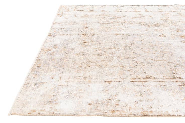 Detail image of 4' 10 x 8' Hand Knotted Ultra Vintage Persian Wool Rug