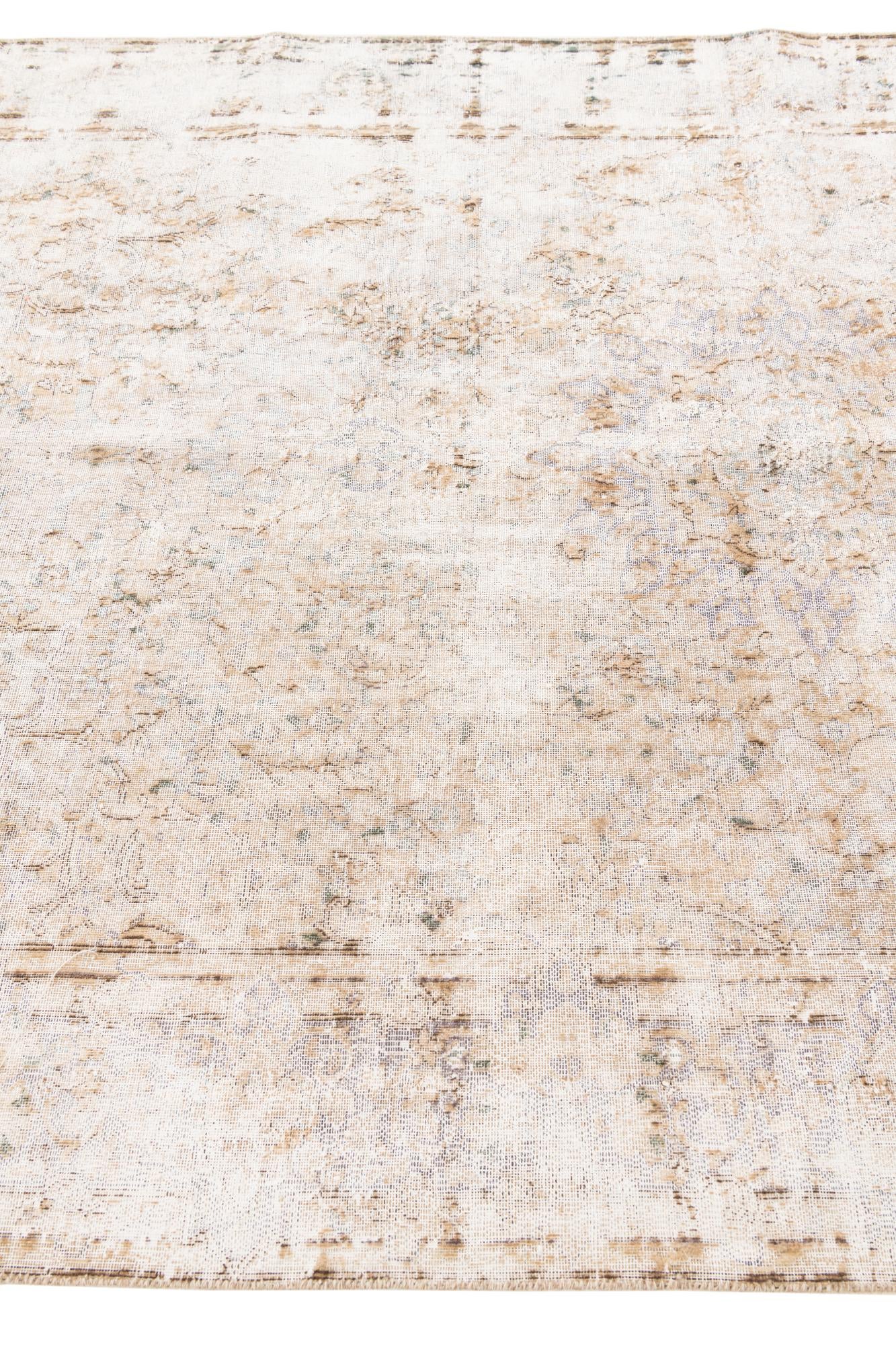 4' 10 x 8' Hand Knotted Ultra Vintage Persian Wool Rug