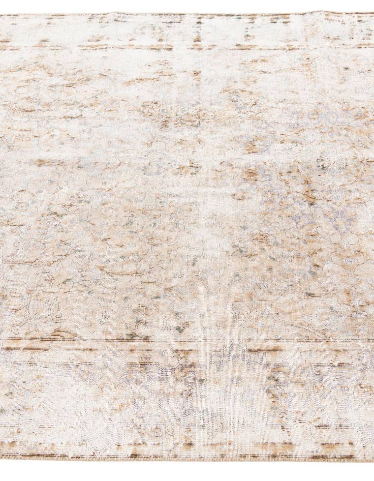 Detail image of 4' 10 x 8'  Hand Knotted Ultra Vintage Persian Wool Rug