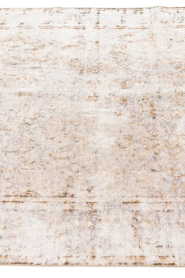 Detail image of 4' 10 x 8' Hand Knotted Ultra Vintage Persian Wool Rug